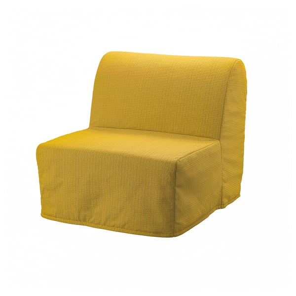 Rumena oblazinjena postelja, sodoben minimalističen dizajn, udoben in kabriolet.