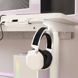 MÅLOMRÅDE Dvižna gaming miza, z nosilcem za monitor/električno bela, 180x80 cm