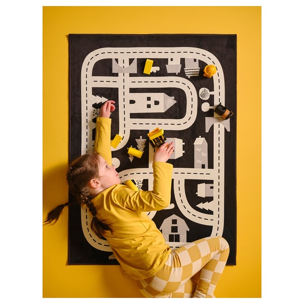 MARKKRYPARE Preproga, temno siva, 74x100 cm