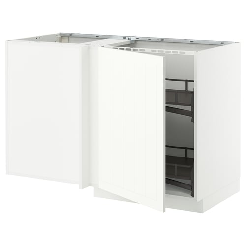 Ikea METOD bela kuhinjska omara z izvlečno polico.