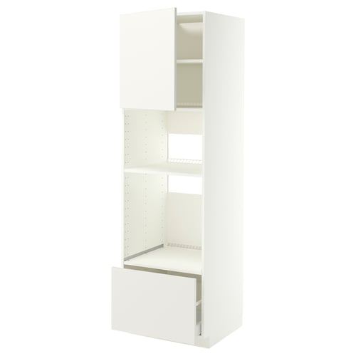 METOD / MAXIMERA Visoka omara za vgrad gspd aparate, bela/Veddinge bela, 60x60x200 cm