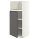METOD Visoka omara za vgrad gspd aparate, bela/Voxtorp temno siva, 60x60x140 cm