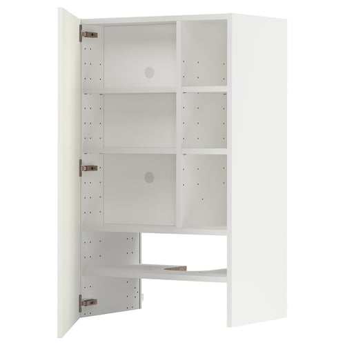 Bela kuhinjska omara ikea METOD. Ima več polic in nastavljivo obliko.