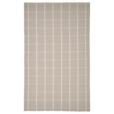 NISSÖGA prt, bež, zložen, črtasta bombažna in jutena tkanina, pravokotna oblika, naravna tekstura.