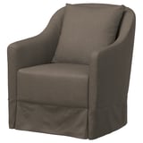 NORDKROKEN siv oblazinjeni naslanjač, reciklirana tkanina, elegantno in udobno.