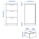 Slika z meritvami za izdelek: NORDLI.