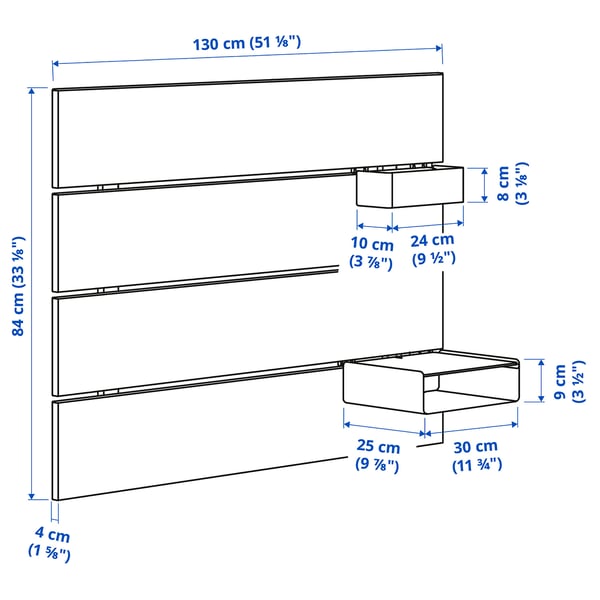Slika z meritvami za izdelek: NORDLI.