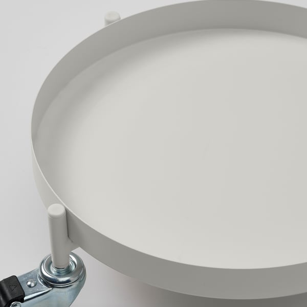 OLIVBLAD Podstavek za rože s kolesci, notranji/zunanji/krem bela, 32 cm