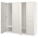 PAX / FLISBERGET Garderobna omara, bela/krem bela, 200x60x201 cm