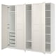 PAX / FLISBERGET Garderobni sestav, bela/krem bela, 250x60x236 cm