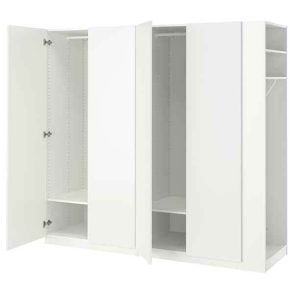PAX / FORSAND Garderobna omara, bela/bela, 220x60x201 cm