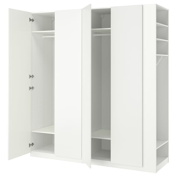 PAX / FORSAND Garderobna omara, bela/bela, 220x60x236 cm