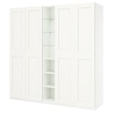 PAX / GRIMO Garderobni sestav, bela bela/bela, 235x60x236 cm