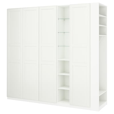 PAX / TYSSEDAL Garderobni sestav, bela bela/bela, 255x60x236 cm