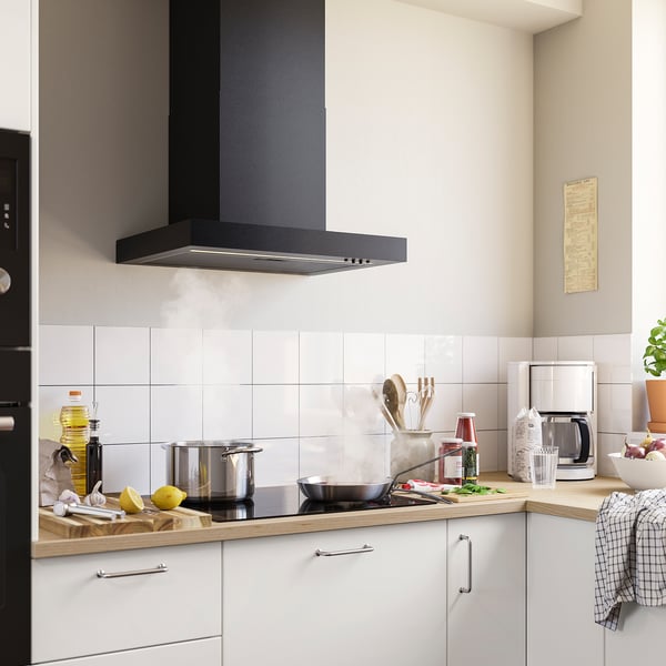 RULLBO Stenska kuhinjska napa, IKEA 300 črna, 60 cm