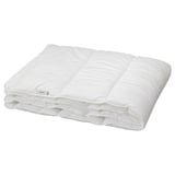 Bela odeja ikea SÄFFEROT, zložena, reciklirani poliester.