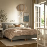 SKOGSKOVALL Posteljno pregrinjalo, bež, 260x250 cm