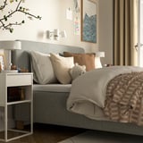 SKOGSKOVALL Posteljno pregrinjalo, bež, 160x250 cm