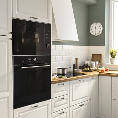 SPJUTBO Vgradna mikrovalovna pečica, funkcija žara IKEA 500/črna