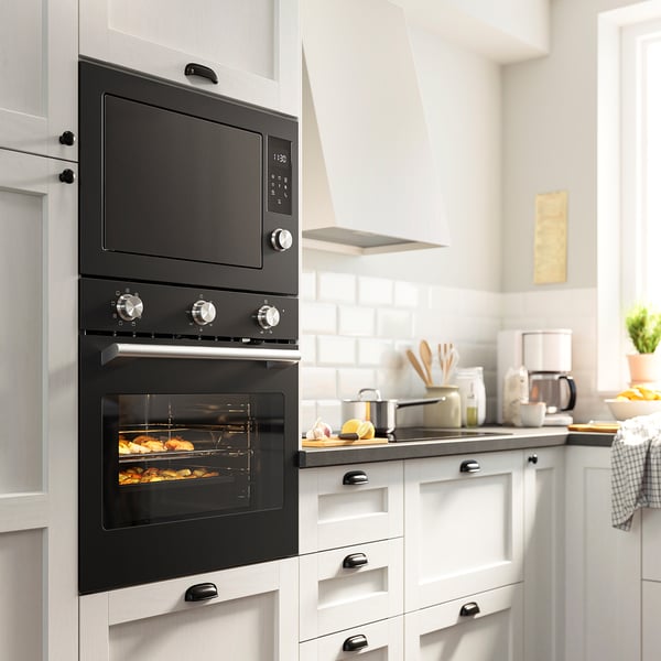 STENABY Ventilacijska pečica, funkcija žara črna/IKEA 300