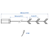 STRÅLA LED svetlobna veriga s 160 lučkami, na baterije mini/bakrena