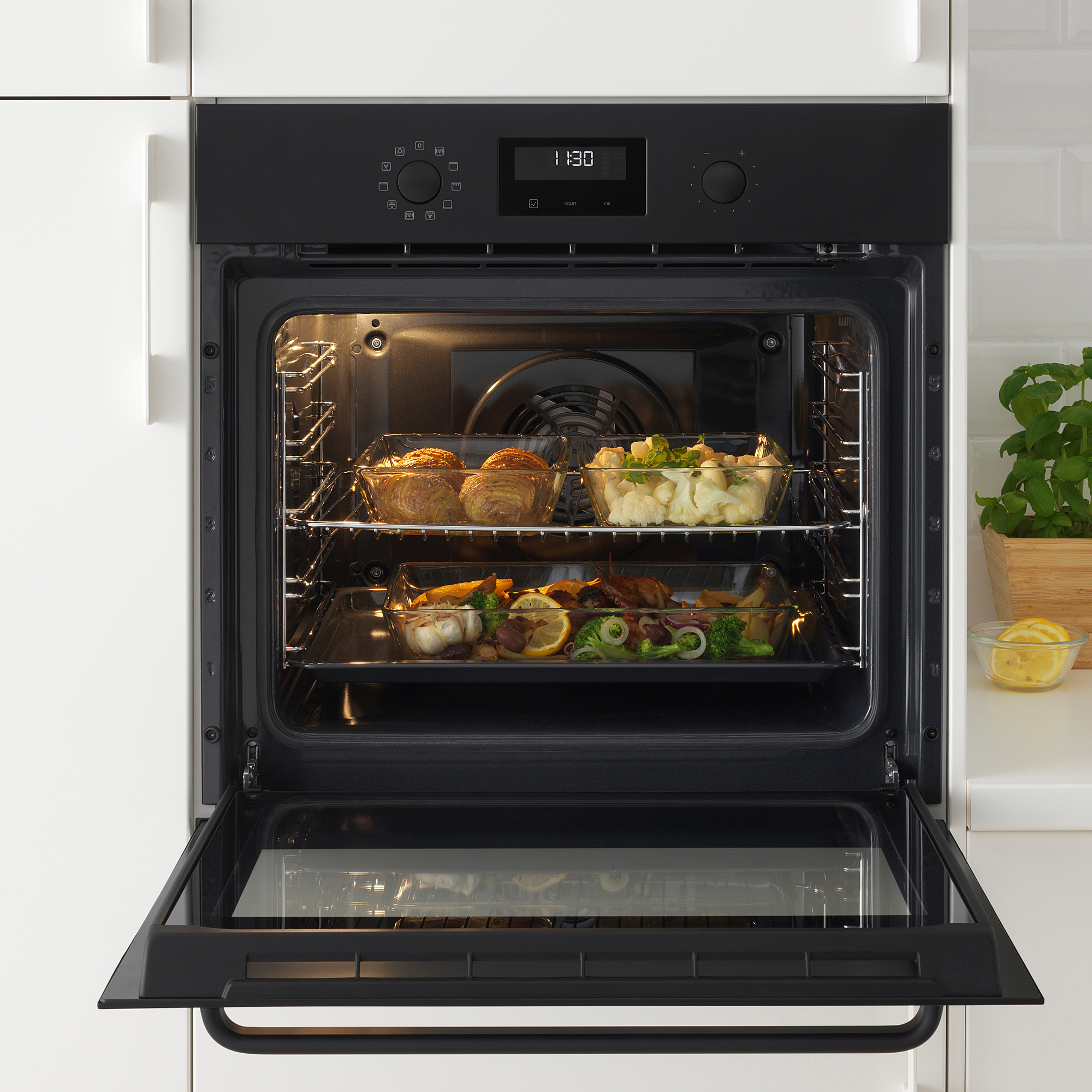 EFTERSMAK Teplovzdušná rúra, čierna IKEA