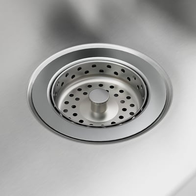 Obdĺžnikový drez z nehrdzavejúcej ocele, elegantný a moderný. Jedna misa, lesklý leštený povrch. Materiál pohlcujúci zvuk pre tiché používanie.