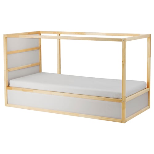 Kura Obojstranna Posteľ Biela Borovica 90x200 Cm Ikea