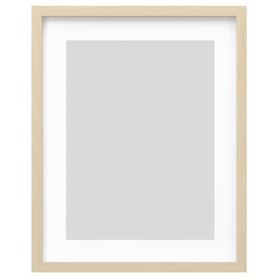 RÖDALM rám obrazu, svetlohnedý, obdĺžnikový, minimalistický dizajn so sklenenou prednou stranou.