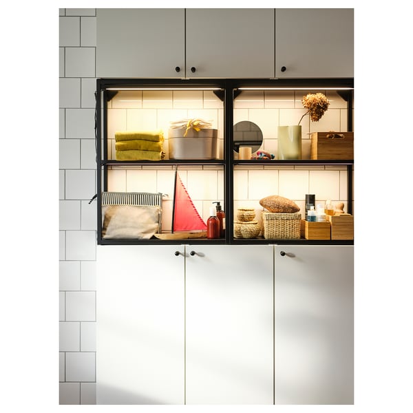 SILVERGLANS Sv. pásik LED do kúpeľne, stmievateľné antracitová, 40 cm