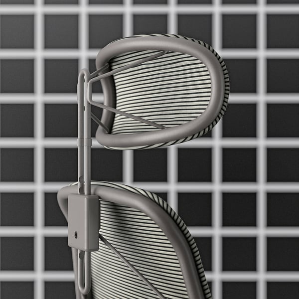 STYRSPEL Hráčska stolička, tmavosivá/sivá