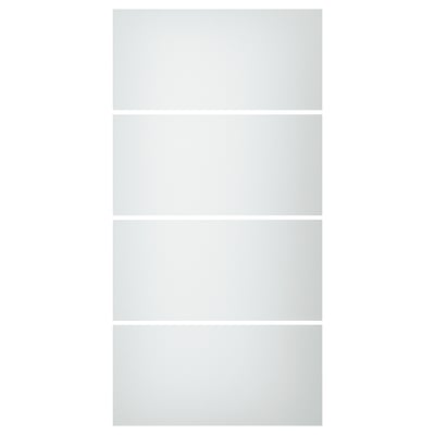 Posuvný dverový panel SVARTISDAL z matného skla v bielej, obdĺžnikovej farbe s elegantným dizajnom.
