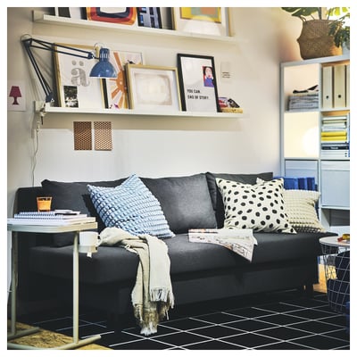 SVARTPOPPEL Poťah na vankúš, bledomodrá, 50x50 cm