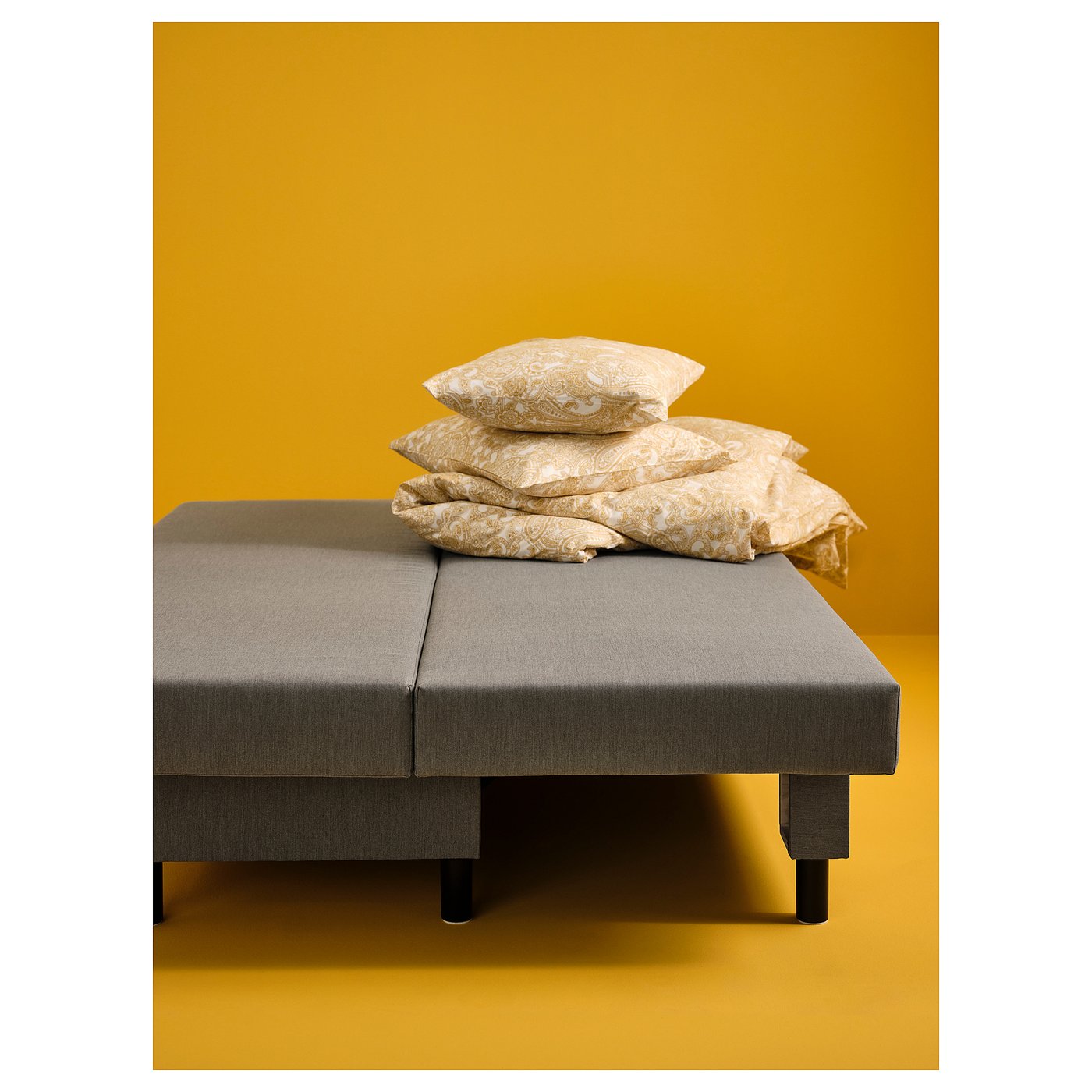 ALVDALEN 3-seat sofa-bed, Knisa grey-beige — picture 7