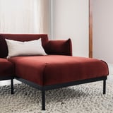 ÄPPLARYD 3-seat sofa with chaise longue, Djuparp red/brown