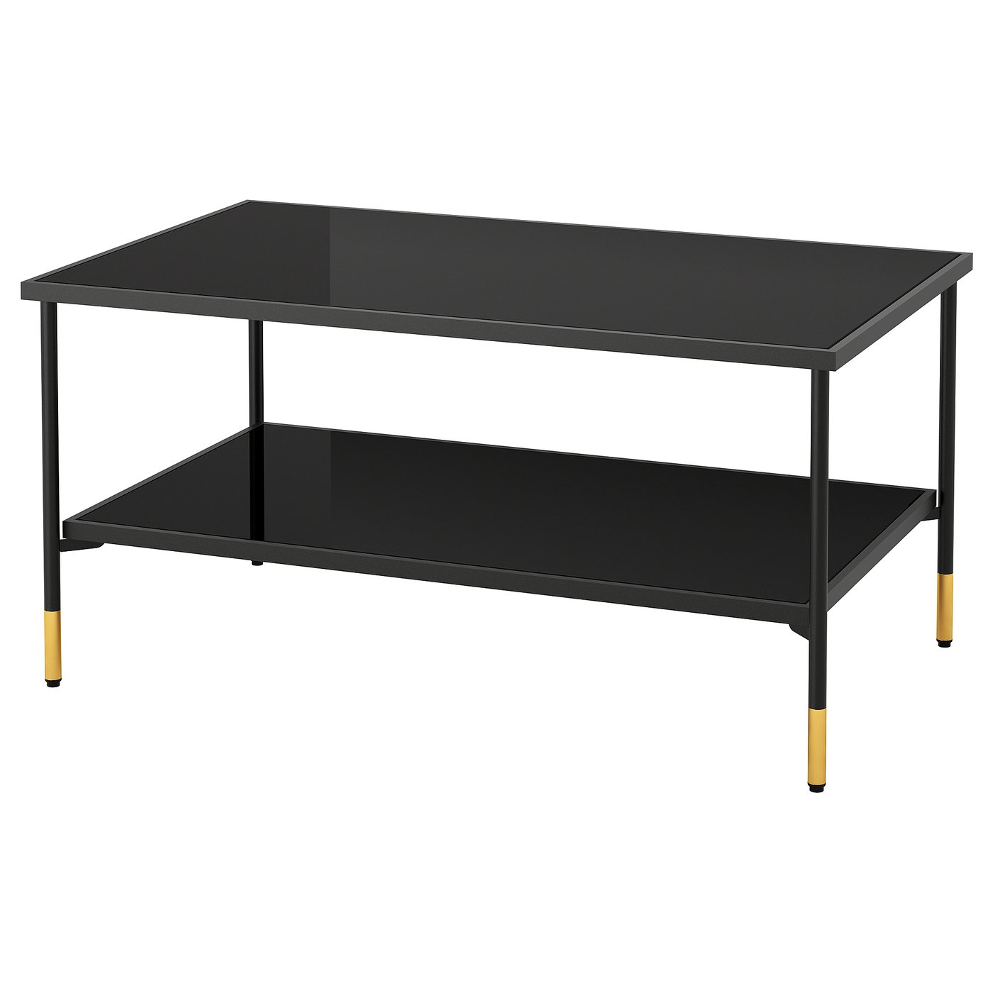 ÄSPERÖD coffee table, black/glass black, 96x58 cm - IKEA