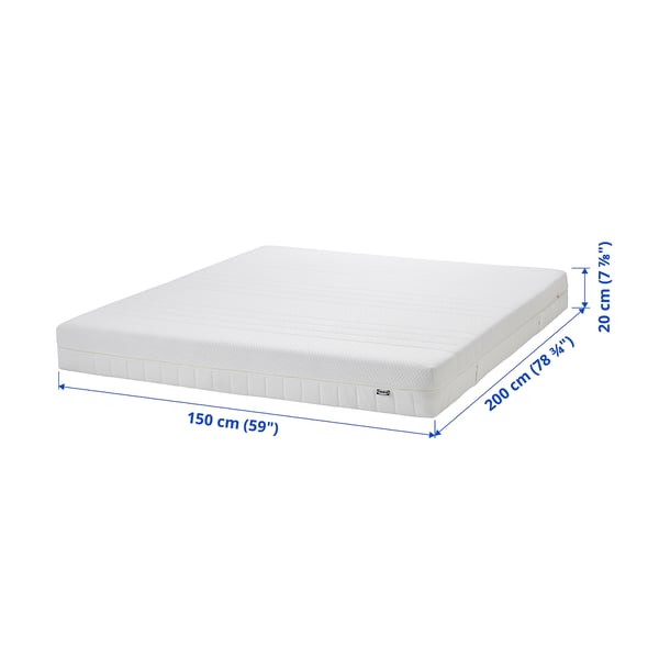 ÅKREHAMN Foam mattress, firm/white, 150x200 cm