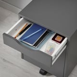ALEX Drawer unit on castors, dark grey/black, 36x50 cm