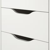 ALEX Drawer unit on castors, white/black, 36x76 cm