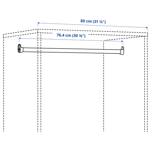 Illustration with measurements for the product: ALTARLIDEN.