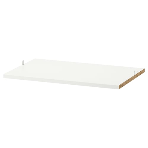 A white ALTARLIDEN shelf made of particleboard and paper foil, featuring a sleek rectangular design with plastic edging.