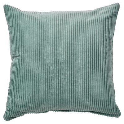 ÅSVEIG Cushion cover, grey-turquoise, 50x50 cm