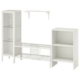 BAGGEBO TV storage combination, metal/white, 174x35x116 cm