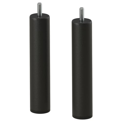 BANKABY Leg, metal/black, 16 cm