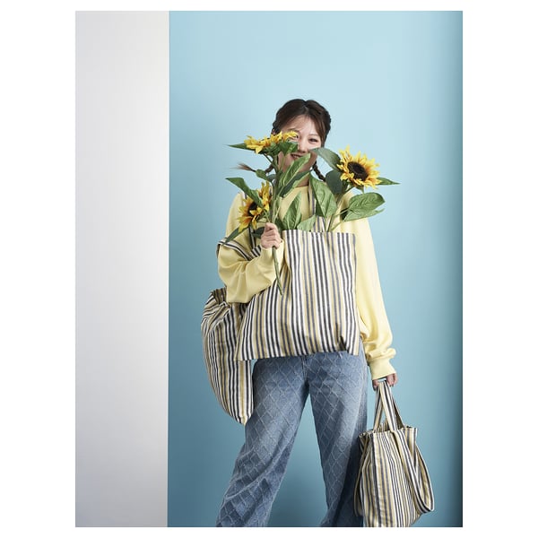 BARRMYNTA Bag, multicolour striped, 40x40 cm
