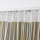 BARRMYNTA Curtains, 1 pair, multicolour/striped with heading tape, 145x250 cm