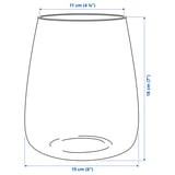 BERÄKNA Vase, clear glass, 18 cm