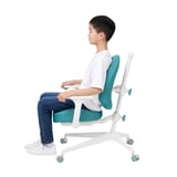 BERGLÄRKA / GUNRIK Children's desk+chair w armrests, turquoise/turquoise, 100x70 cm