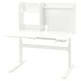 BERGLÄRKA / GUNRIK Children's desk+chair w armrests, white/turquoise, 100x70 cm