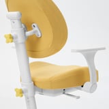 BERGLÄRKA / GUNRIK Children's desk+chair w armrests, white/yellow, 100x70 cm